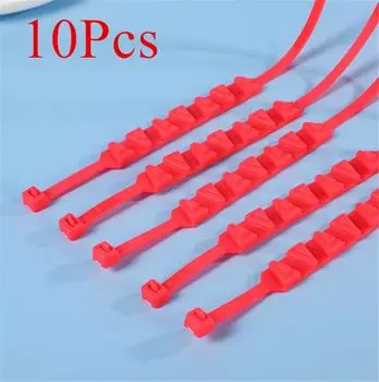 10 шт. противоскользящая цепь для противоскольжения мотоциклетных велосипедных колес, нескользящие кабельные стяжки красного цвета красный