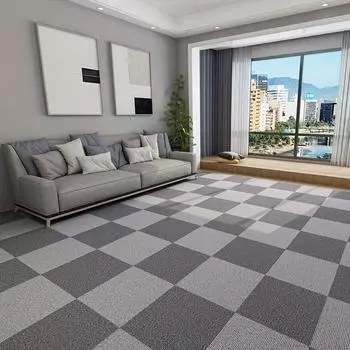 10 шт. Противоскользящая напольная плитка Ковровая настенная плитка Противообрастающие самоклеящиеся квадратные наклейки для ковров Украшение дома Украшение пола и стен комнаты 10pcs чёрный