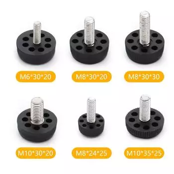 10 шт. противоскользящие ножки для мебели, регулируемая высота, пластиковая подставка для ножек стола, подставка для шкафа, выравниватель пола, протектор M6X30X20mm