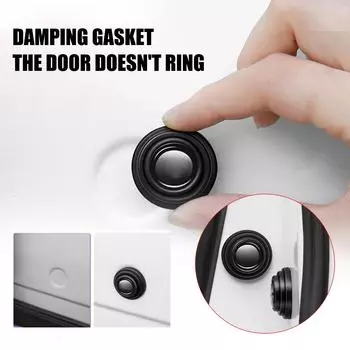 10 шт., противоударная прокладка для двери автомобиля, наклейка на амортизатор для автомобильного капота, багажника, антишумовая накладка, противоударный утолщающий буферный коврик чёрный