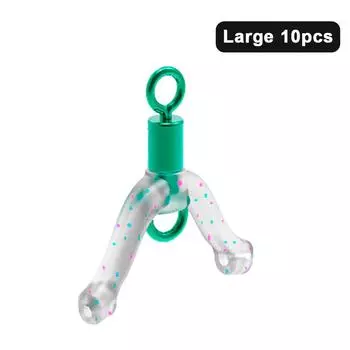10 шт. противозакручивающий разгрузочный силикагель восьмипетлевой соединитель для провода высокоэластичная вилка принадлежности для рыболовных снастей Large 10pcs