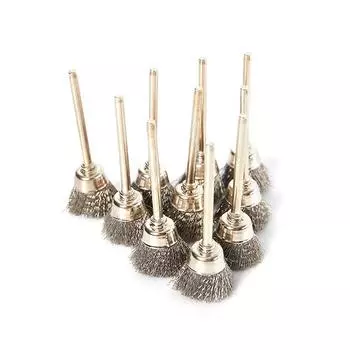 10 шт. проволочные щетки для удаления металлической ржавчины, стальные проволочные колеса, полировальные щетки 36*15mm