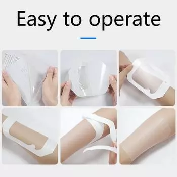 10 шт. прозрачная пленочная повязка водонепроницаемая пластырь для ран после инфузии постоянная игла фиксирующая паста 6x7cm