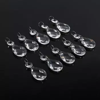 10 шт. прозрачные стеклянные хрустальные призмы люстра подвесной светильник лампа часть капли аксессуары