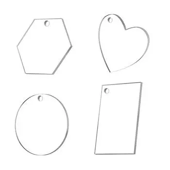 10 шт. прозрачные акриловые заготовки диски DIY брелки прозрачные акриловые аксессуары as the picture