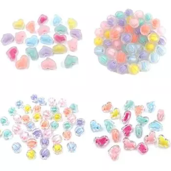 10 шт. прозрачные/матовые тыквенные/персиковые сердечки для изготовления украшений акриловые сердечки DIY материалы для ручной работы подвески бусины Pumpkin/Transparent синий