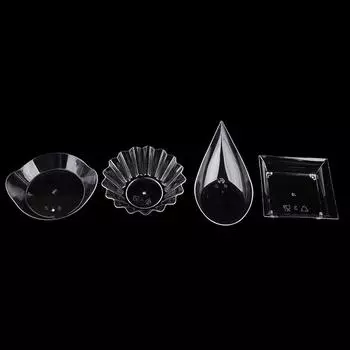 10 шт. прозрачные мини-тарелки для закусок, пластиковые стаканчики для мороженого, фруктов, конфет, торта, желе, йогурта, мусса, десерта, контейнер для кондитерских изделий