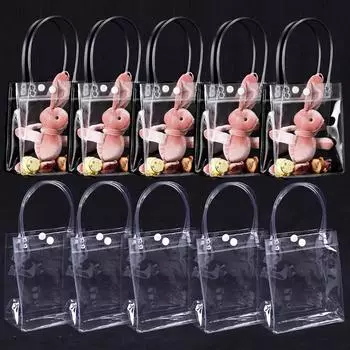 10 шт. прозрачные подарочные пакеты ПВХ водонепроницаемые сумки-тоут для подарков на день рождения и свадьбу упаковочные материалы праздничные подарочные пакеты для продуктов 10pcs