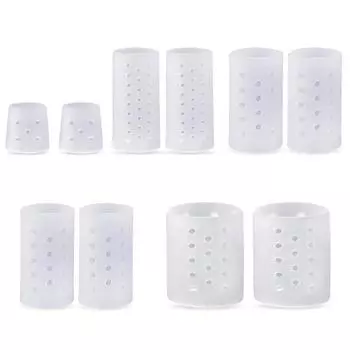 10 шт. прозрачные силиконовые накладки на пальцы ног, дышащие трубки для пальцев, для мозолей, мозолей, мозолей на пальцах ног, мозолей