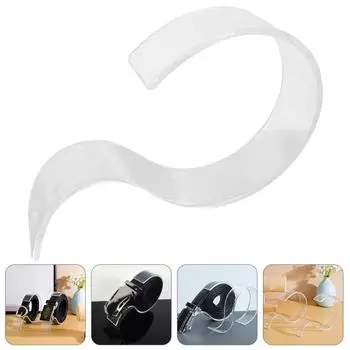 10 шт., прозрачные, устойчивые к царапинам, S-образные, для гардероба, для женщин и мужчин, для демонстрации ремней, для общежития прозрачный