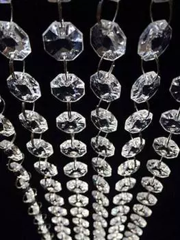 10 шт. прозрачных акриловых хрустальных гирлянд, подвесных люстр, бусин, цепочек, украшений, гирлянд для люстры, дерева, свадебной вечеринки, празднования 14mm