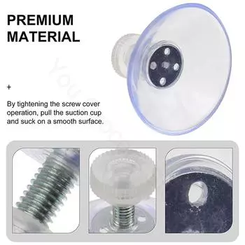 10 шт. прозрачных присосок, держатель для вакуумной присоски из ПВХ, пластиковые присоски с винтами для ванной комнаты, кухни, офисов 41MM