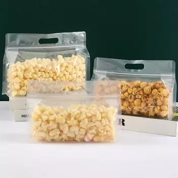10 шт. прозрачных восьмиугольных пакетов для упаковки пищевых продуктов, многоразовые пакеты с застежкой-молнией, запечатанные прозрачные пакеты для хранения конфет, чая, орехов, сухофруктов