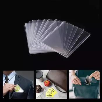10 шт. Прозрачный держатель для бейсбольных карточек, жесткий чехол для фотографий с защитной пленкой, пластиковый держатель с верхней загрузкой 10pcs
