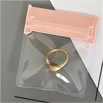 10 шт. прозрачный мешок для хранения запечатанные кольца мешочки для хранения ювелирных изделий запечатанный мешок мешочек для ювелирных изделий 7x8cm