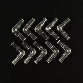 10 шт. прозрачный угловой соединитель пластиковый аквариумный воздушный шланговый соединитель прозрачный