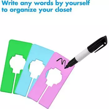 10 шт. прямоугольных разделителей для шкафа, органайзеры для одежды, разделители для вешалок для одежды для дома белый