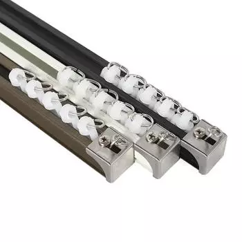 10 шт. Прямые изогнутые ролики для штор, колеса для штор, крючок, кольцо, слайдер, мебельная фурнитура, шкив для карниза для штор C1