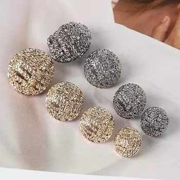 10 шт. пряжки для костюма, кнопки, швейные аксессуары, пуговицы Linellae, пальто, цинковый сплав, ретро, металлические пуговицы, ажурные, золотые 15mm серебряный