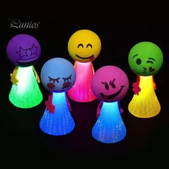 10 шт., пружинная игрушка-прыгун, пресс для детей, прыгающий мультяшный мяч, пусковая установка, игра для малышей, мальчиков и девочек, сувениры для вечеринок в детском саду, подарочные пакеты, наполнители C