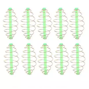 10 шт., пружинная катушка, линейная фидерная катушка, линейная металлическая приманка, фидер, рыболовные снасти