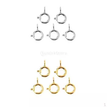 10 шт. пружинные кольца застежки соединители 5 мм ожерелье