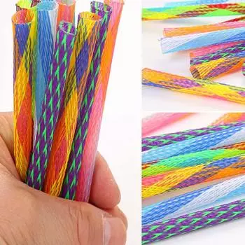 10 шт. пружинные трубки для кошек, интерактивные игрушки, кошачья мята, игрушки для игр с котятами, пластиковые пружинные игрушки, обучающие игрушки для домашних животных, разноцветные товары для животных