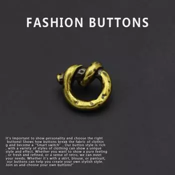10 шт. пуговиц для рубашки Daquan изысканный ретро британский стиль высококачественный узел куртка свитер рубашка пуговицы Retro gold 15 * 15MM