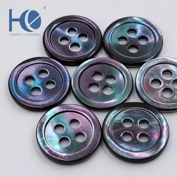 10 шт. пуговиц из натуральной ракушки Tarobe Four Eyes Shirt Thin Edge Baked Grey Knitted Sweater Buttons 16L = 10.0 MM Baked Ash