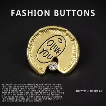 10 шт. пуговиц высокого класса из нежного кашемирового пальто рубашка топ костюм свитер кардиган металлическая большая пуговица Gold * 18MM