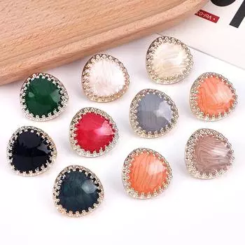 10 шт. пуговицы для пальто, модные пуговицы золотого цвета, 24 мм, пластиковые пуговицы с хвостовиком, высокое качество, сшитые вручную пуговицы 24mm красный