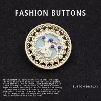 10 шт. Пуговицы для пальто, Национальный стиль, Высококачественные изысканные полые пуговицы ручной работы, Металлические пуговицы для пальто в новом китайском стиле, Пуговицы для одежды Jin Wan Color * 18MM