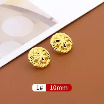 10 шт. пуговицы для рубашек, женская одежда, кардиган, шифон, круглые металлические пуговицы, детские мужские рубашки, универсальные золотые пуговицы Daquan 1 #* size as shown * round