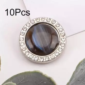 10 шт. пуговицы для рубашки в винтажном стиле, аксессуары для одежды, прочный сплав, без швов, для самостоятельного шитья, противоскользящая магнитная присоска, жемчужная пуговица 10pcs