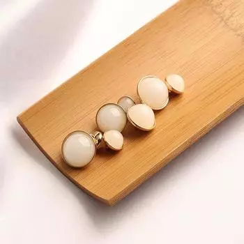 10 шт. Пуговицы из имитации нефрита в китайском стиле для одежды, куртки, высококачественные аксессуары для пуговиц, китайский чонсам, рубашка, кардиган, пуговицы для свитера 9mm gold bottom white jade