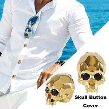 10 шт. Пуговицы в виде черепа в стиле Хэллоуина, готические, с открытым зажимом, с дизайном сзади, глянцевые