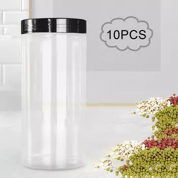 10 шт. пустая банка для лосьона, прозрачные канистры для хранения, широкий рот, крем для домашних животных