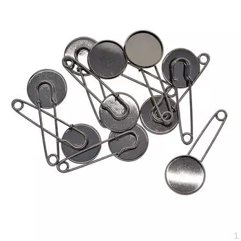 10 шт., пустая брошь, кабошон, нагрудные булавки, базовая фурнитура для изготовления ювелирных изделий, 16 мм