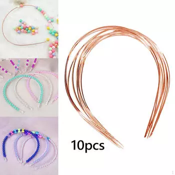 10 шт. пустая основа для повязки на голову своими руками проволочный каркас ободок для волос металлический обруч для волос головной убор для банта бусины 1.5mm