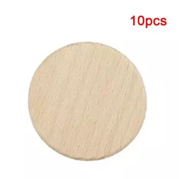 10 шт., пустые деревянные детали, необработанные деревянные круглые ломтики, круглый диск из натурального дерева, ручная работа 4cm