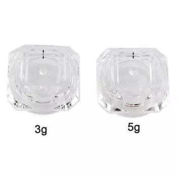 10 шт. пустые флаконы для образцов, банка, контейнер, подходящий для косметики, косметики 5g чистый