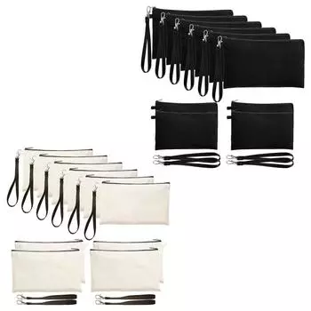 10 шт. пустых сублимационных сумок DIY косметичка ручка для макияжа для Ca дропшиппинг чёрный