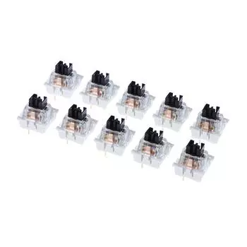 10 шт. Пылезащитный переключатель для оси механической клавиатуры, тактильные переключатели Mx, ось чёрный
