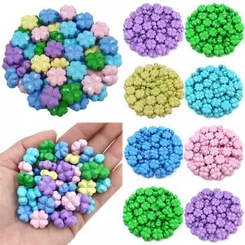 10 шт яркие цвета акриловые клеверные бусины DIY ювелирные изделия браслет ожерелье аксессуары розовый