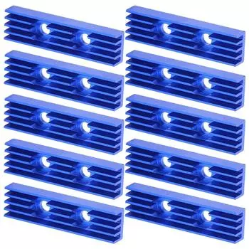 10 шт. радиатор охлаждения радиатор процессорного кулера фрезерные отверстия промышленные компоненты 9x5x35 Royalblue