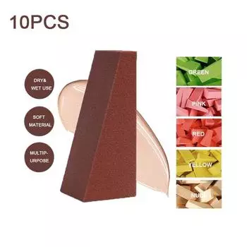 10 шт. радужная косметическая пуховка случайного цвета, пудра-консилер, крем, мягкие губки для женщин, инструменты для макияжа лица