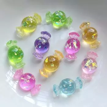 10 шт. Радужные хрустальные стразы-конфеты, изготовление ювелирных изделий своими руками, декоративные аксессуары для праздника, рождественской вечеринки, декоративные стразы разноцветный