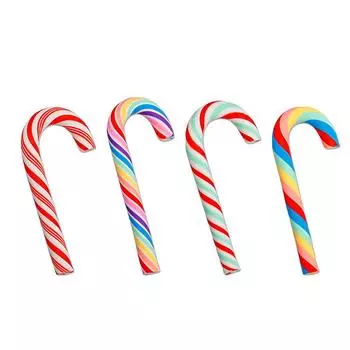 10 шт. Радужные конфеты DIY капельный клей ювелирные изделия имитация тростниковых конфет мягкие керамические тростниковые конфеты Рождество