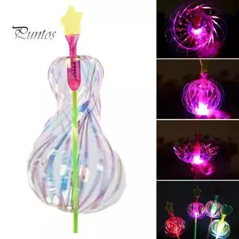 10 шт. Радужный вертушка, игрушка, радужная вертушка, палочка, лента, волшебные палочки, яркая блестящая палочка, вращающаяся палочка, светящиеся вращающиеся игрушки для праздников, вечеринок 10pcs