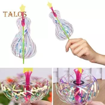 10 шт. Радужный вертушка, игрушка, радужная вертушка, палочка, лента, волшебные палочки, яркая блестящая палочка, вращающаяся палочка, светящиеся вращающиеся игрушки для праздников, вечеринок 10pcs